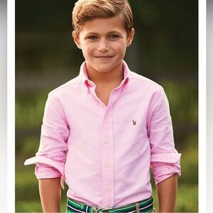 Polo by Ralph Lauren Pink Kids Button Down Shirt